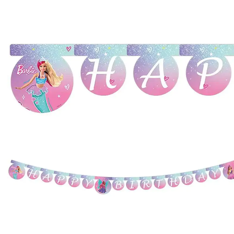Barbie Fantasy Happy Birthday Banner 2.10 m